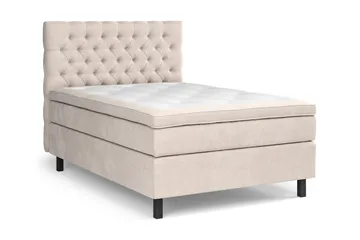 Komplett Sengepakke Celine 120x200 cm - Beige/Fløyel - Møbler - Senger - Kontinentalsenger