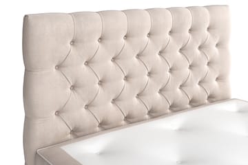 Komplett Sengepakke Celine 120x200 cm - Beige/Fløyel - Møbler - Senger - Kontinentalsenger
