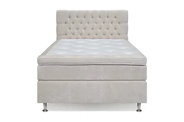 Komplett Sengepakke Celine 120x200 cm - Beige/Fløyel - Møbler - Senger - Kontinentalsenger