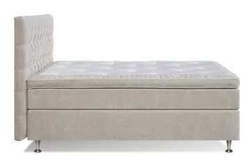 Komplett Sengepakke Celine 120x200 cm - Beige/Fløyel - Møbler - Senger - Kontinentalsenger