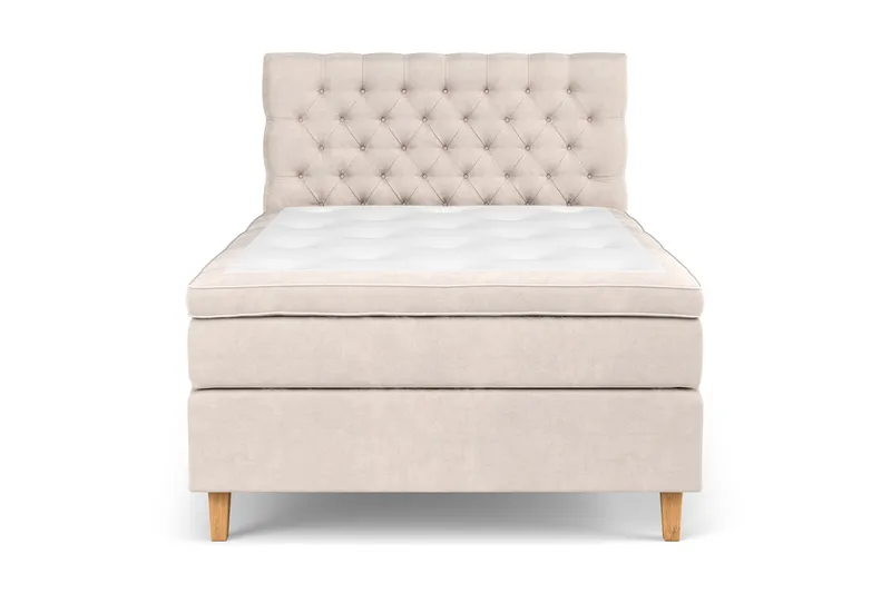 Komplett Sengepakke Celine 140x200 cm, Beige/Fløyel