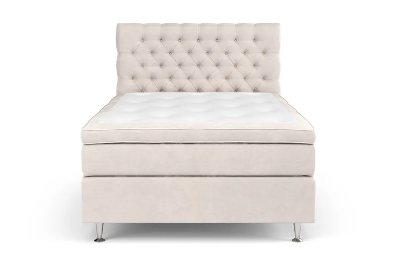 Komplett Sengepakke Celine 140x200 cm, Beige/Fløyel