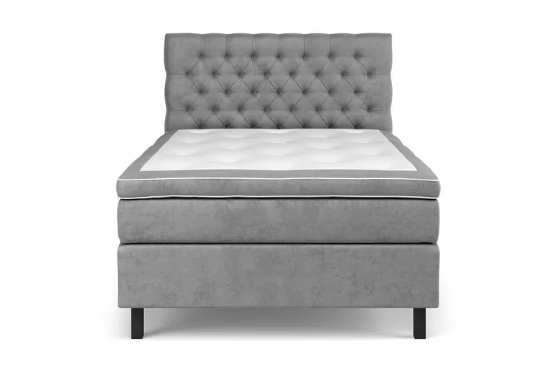 Komplett Sengepakke Celine 140x200 cm, Grå/Fløyel