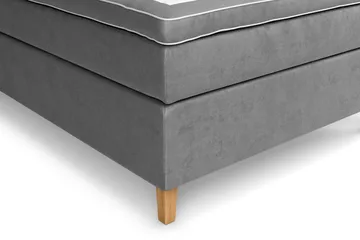 Komplett Sengepakke Celine 140x200 cm - Grå/Fløyel - Møbler - Senger - Kontinentalsenger
