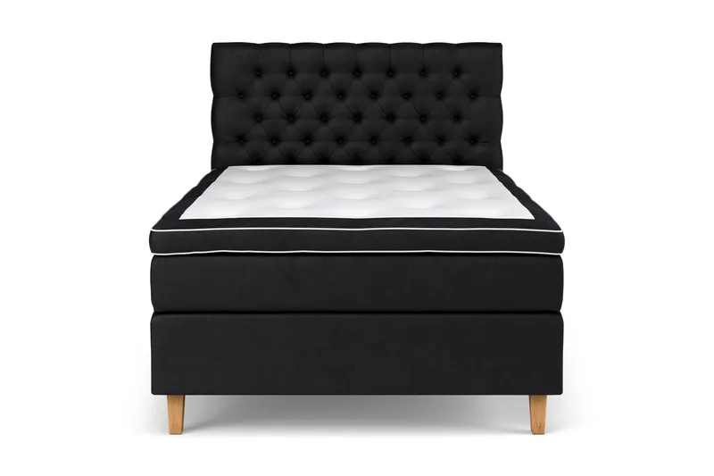 Komplett Sengepakke Celine 140x200 cm, Svart/Fløyel