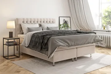 Komplett Sengepakke Celine 180x200 cm - Beige - Møbler - Senger - Kontinentalsenger
