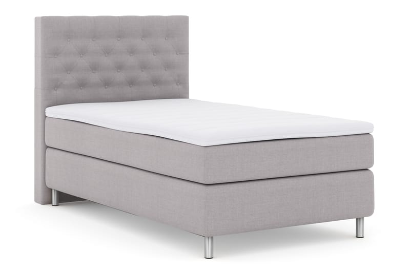 Komplett Sengepakke Choice No 3 120x200 Fast - Lysegrå|Metallben - Møbler - Senger - Kontinentalsenger