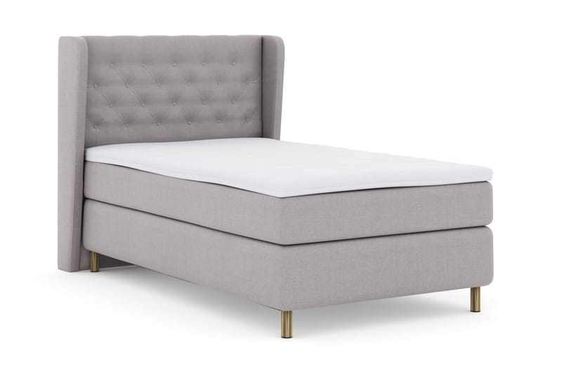 Komplett Sengepakke Choice No 3 120x200 Medium - Lysegrå|Kobberben - Møbler - Senger - Kontinentalsenger