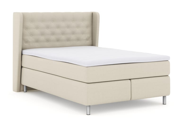 Komplett Sengepakke Choice No 3 140x200 Fast - Beige|Metallben - Møbler - Senger - Kontinentalsenger