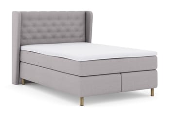 Komplett Sengepakke Choice No 3 140x200 Fast - Lysegrå|Kobberben - Møbler - Senger - Kontinentalsenger