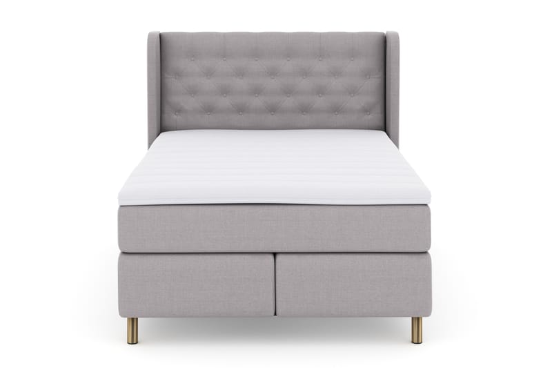 Komplett Sengepakke Choice No 3 140x200 Fast - Lysegrå|Kobberben - Møbler - Senger - Kontinentalsenger