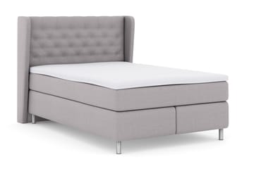 Komplett Sengepakke Choice No 3 140x200 Fast - Lysegrå|Metallben - Møbler - Senger - Kontinentalsenger