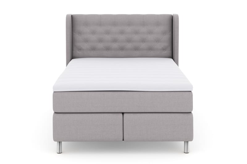 Komplett Sengepakke Choice No 3 140x200 Fast - Lysegrå|Metallben - Møbler - Senger - Kontinentalsenger
