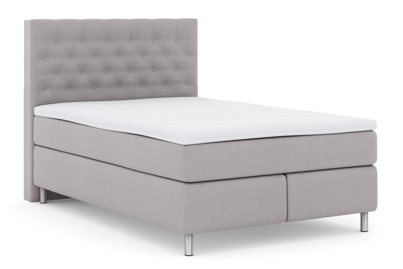 Komplett Sengepakke Choice No 3 140x200 Fast - Lysegrå|Metallben - Møbler - Senger - Kontinentalsenger