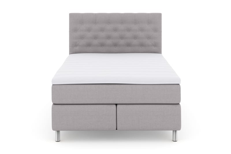 Komplett Sengepakke Choice No 3 140x200 Fast - Lysegrå|Metallben - Møbler - Senger - Kontinentalsenger