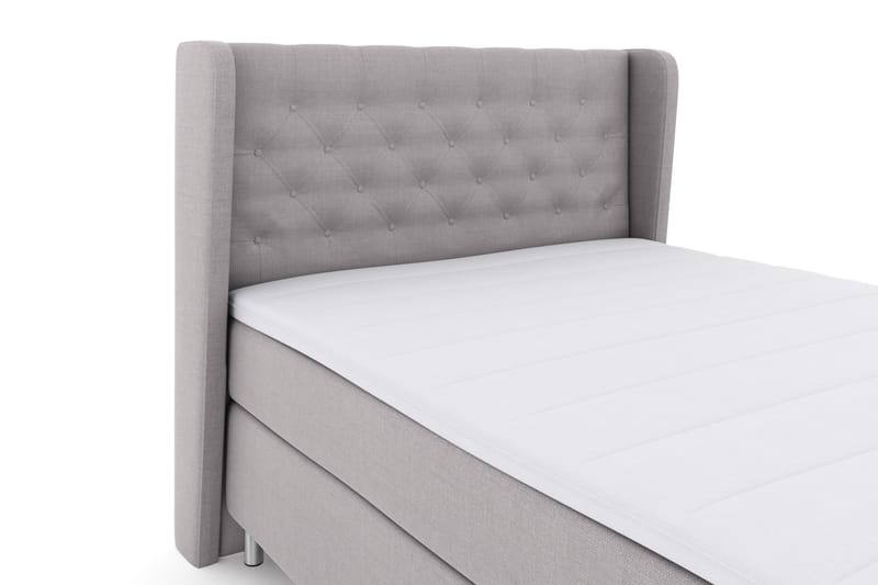 Komplett Sengepakke Choice No 3 140x200 Fast - Lysegrå|Metallben - Møbler - Senger - Kontinentalsenger