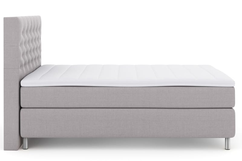 Komplett Sengepakke Choice No 3 140x200 Fast - Lysegrå|Metallben - Møbler - Senger - Kontinentalsenger