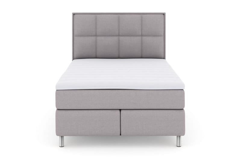 Komplett Sengepakke Choice No 3 140x200 Fast/Medium - Lysegrå|Metallben - Kontinentalsenger - Komplett sengepakke