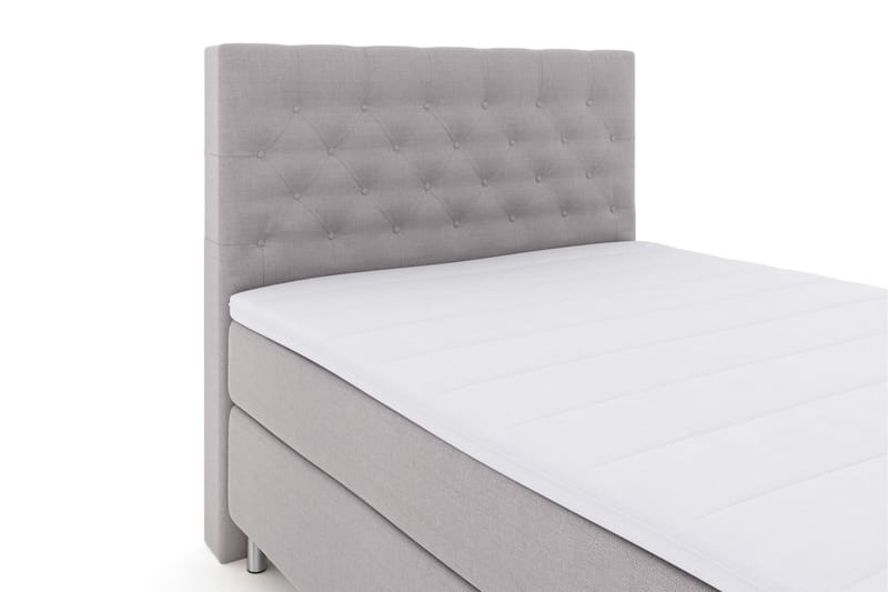 Komplett Sengepakke Choice No 3 140x200 Fast/Medium - Lysegrå|Metallben - Kontinentalsenger - Komplett sengepakke