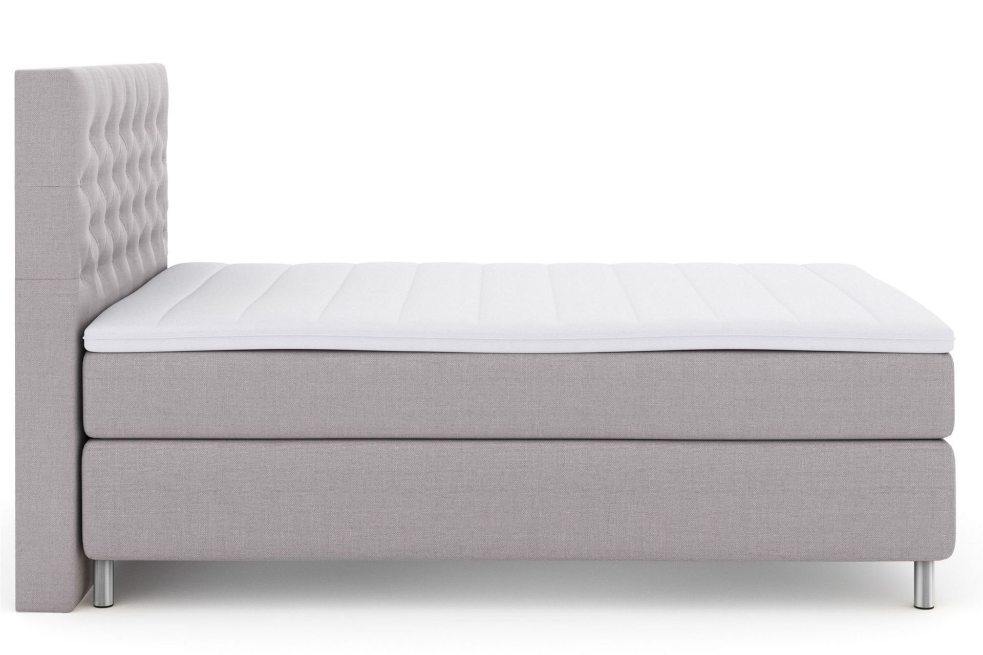 Komplett Sengepakke Choice No 3 140x200 Fast/Medium - Lysegrå|Metallben - Møbler - Senger - Enkeltsenger