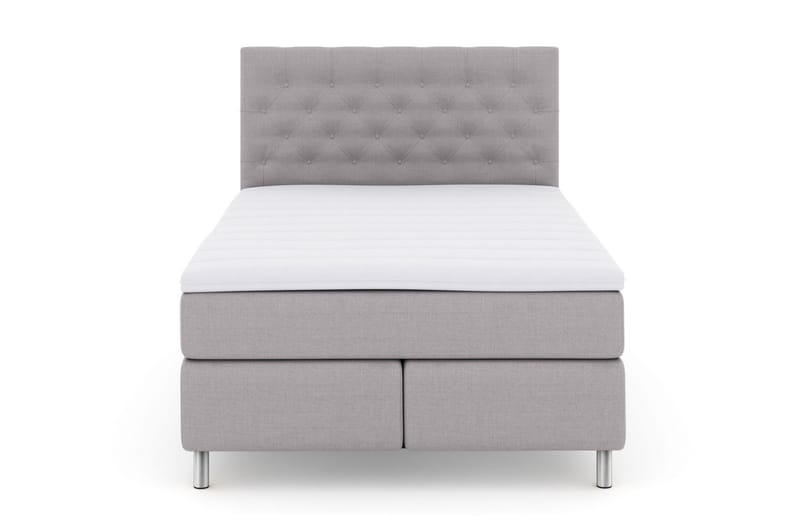 Komplett Sengepakke Choice No 3 140x200 Medium - Lysegrå|Metallben - Møbler - Senger - Kontinentalsenger