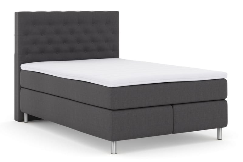 Komplett Sengepakke Choice No 3 140x200 Medium - Mørkegrå|Metallben - Møbler - Senger - Kontinentalsenger