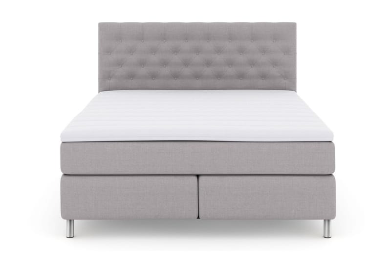 Komplett Sengepakke Choice No 3 160x200 Fast - Lysegrå|Metallben - Møbler - Senger - Kontinentalsenger