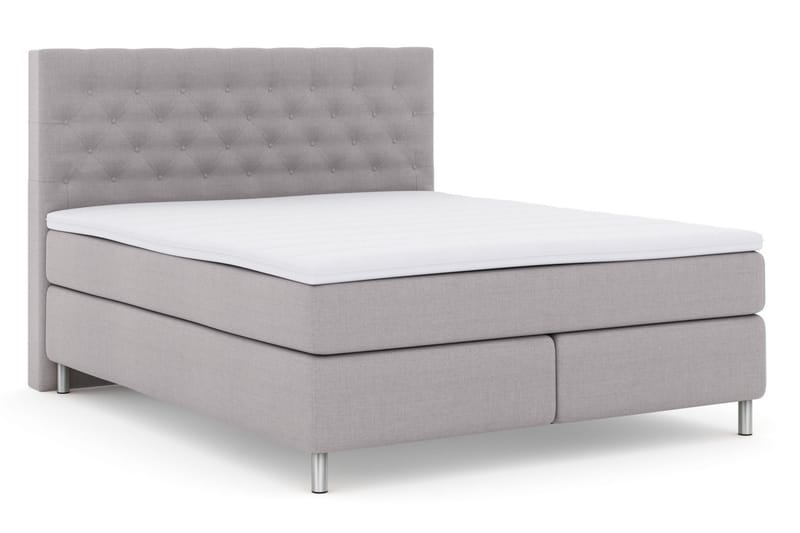 Komplett Sengepakke Choice No 3 160x200 Fast - Lysegrå|Metallben - Møbler - Senger - Kontinentalsenger