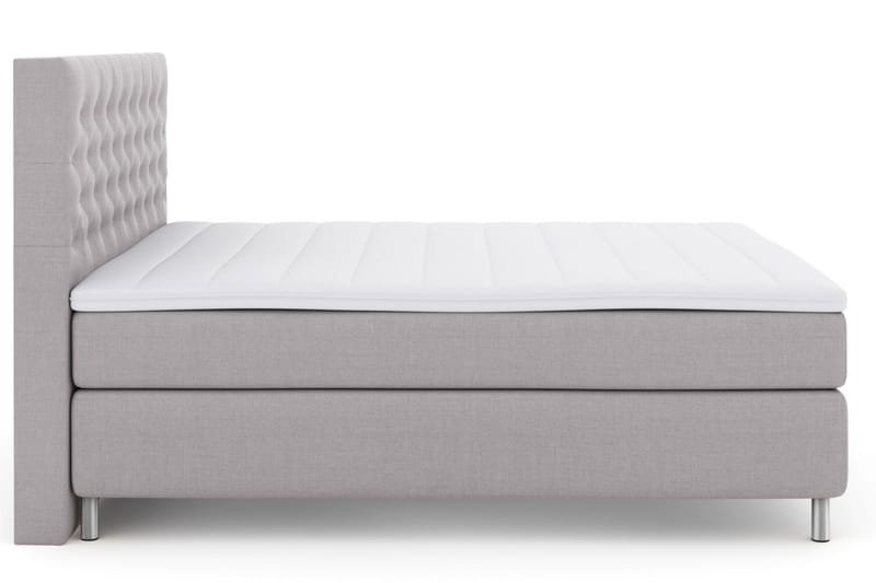 Komplett Sengepakke Choice No 3 160x200 Fast - Lysegrå|Metallben - Møbler - Senger - Kontinentalsenger