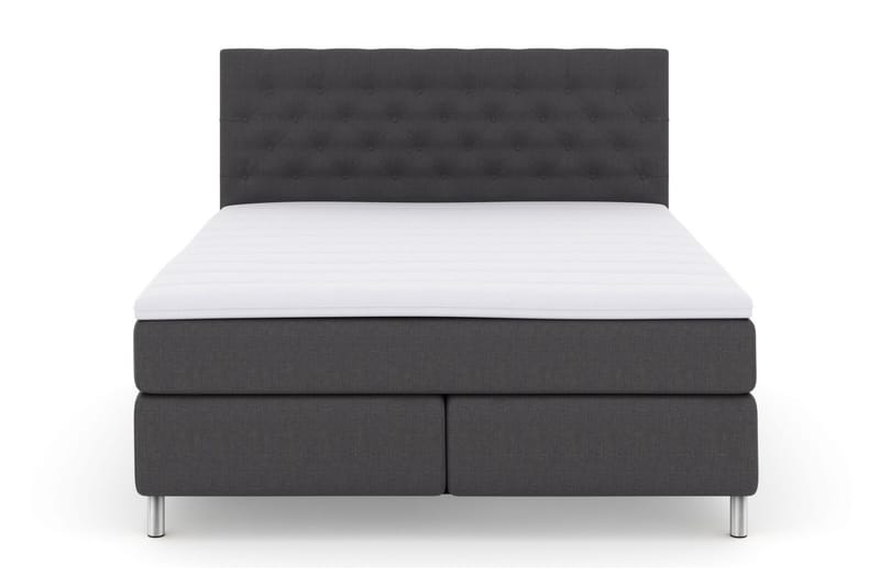 Komplett Sengepakke Choice No 3 160x200 Fast - Mørkegrå|Metallben - Møbler - Senger - Kontinentalsenger