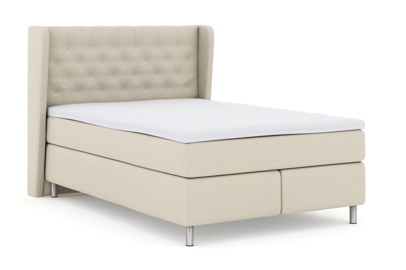 Komplett Sengepakke Choice No 3 160x200 Fast/Medium - Beige|Metallben - Møbler - Senger - Kontinentalsenger
