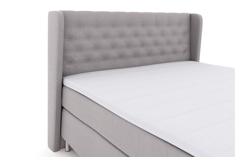 Komplett Sengepakke Choice No 3 160x200 Fast/Medium - Lysegrå|Metallben - Møbler - Senger - Kontinentalsenger