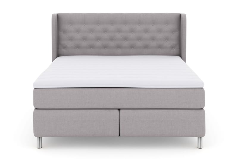 Komplett Sengepakke Choice No 3 160x200 Fast/Medium - Lysegrå|Metallben - Møbler - Senger - Kontinentalsenger