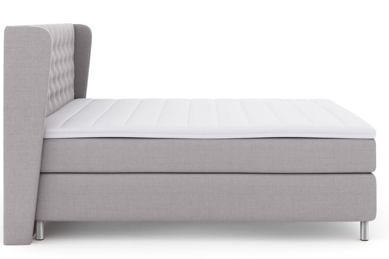 Komplett Sengepakke Choice No 3 160x200 Fast/Medium - Lysegrå|Metallben - Møbler - Senger - Kontinentalsenger