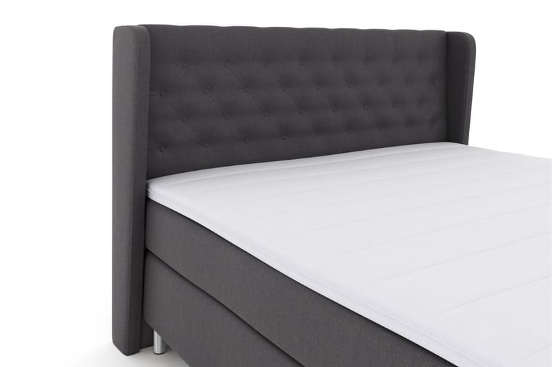 Komplett Sengepakke Choice No 3 160x200 Medium - Mørkegrå|Metallben - Kontinentalsenger - Dobbeltsenger - Komplett sengepakke