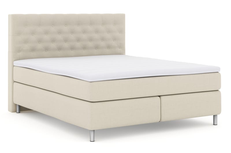 Komplett Sengepakke Choice No 3 180x200 Fast - Beige|Metallben - Kontinentalsenger - Dobbeltsenger - Komplett sengepakke