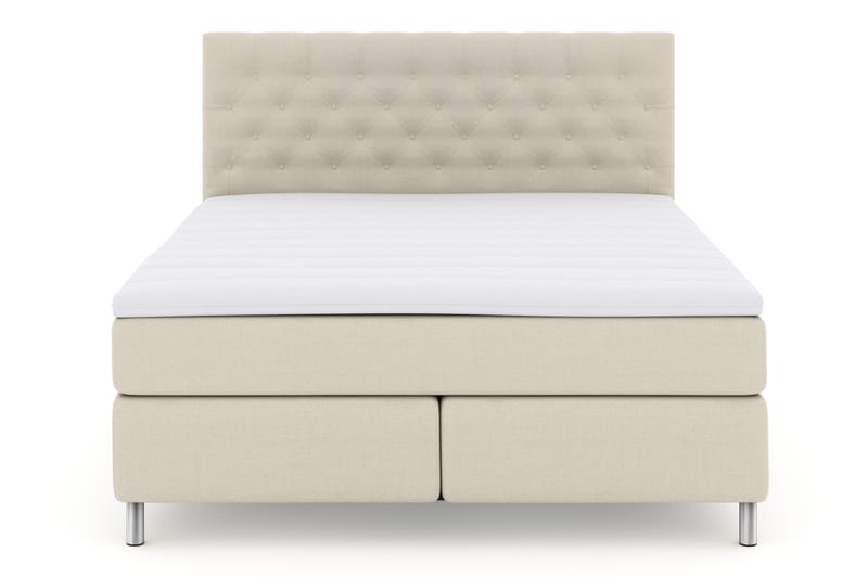 Komplett Sengepakke Choice No 3 180x200 Fast - Beige|Metallben - Kontinentalsenger - Dobbeltsenger - Komplett sengepakke