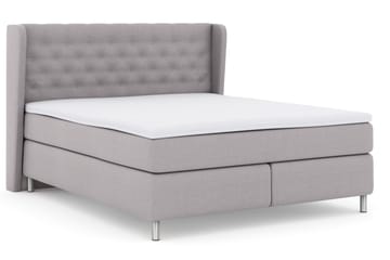 Komplett Sengepakke Choice No 3 180x200 Fast - Lysegrå|Metallben - Møbler - Senger - Kontinentalsenger