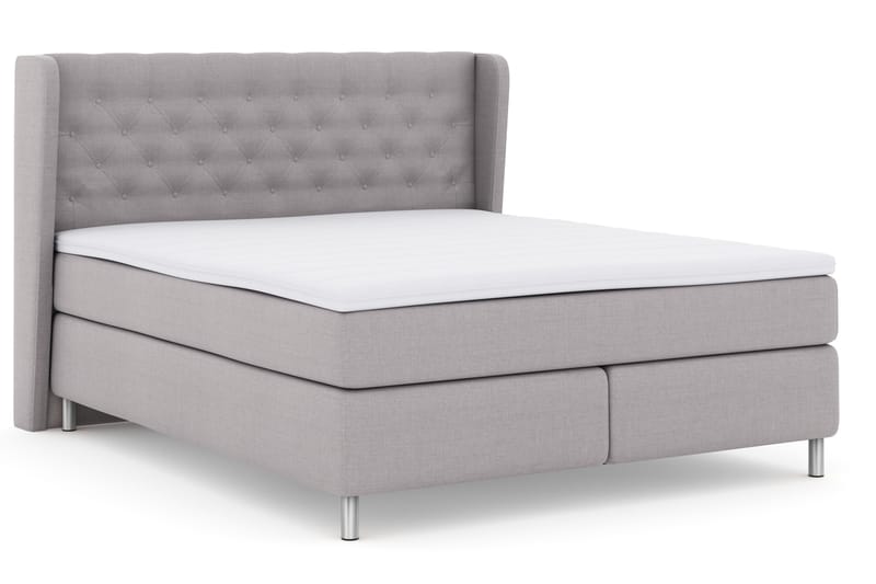 Komplett Sengepakke Choice No 3 180x200 Fast - Lysegrå|Metallben - Møbler - Senger - Kontinentalsenger