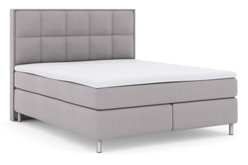 Komplett Sengepakke Choice No 3 180x200 Fast - Lysegrå|Metallben - Møbler - Senger - Kontinentalsenger