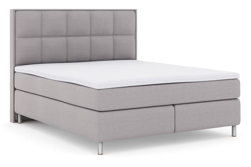 Komplett Sengepakke Choice No 3 180x200 Fast - Lysegrå|Metallben - Møbler - Senger - Kontinentalsenger