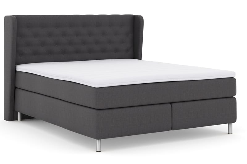 Komplett Sengepakke Choice No 3 180x200 Fast - Mørkegrå|Metallben - Møbler - Senger - Kontinentalsenger