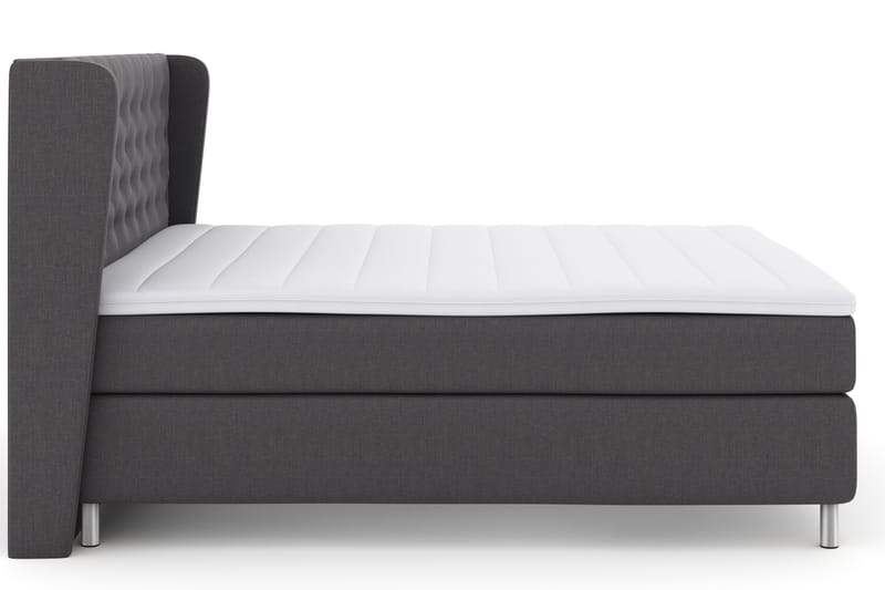 Komplett Sengepakke Choice No 3 180x200 Fast - Mørkegrå|Metallben - Møbler - Senger - Kontinentalsenger