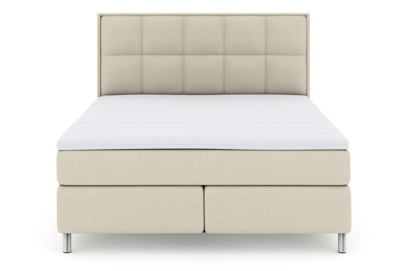 Komplett Sengepakke Choice No 3 180x200 Fast/Medium - Beige|Metallben - Kontinentalsenger - Dobbeltsenger - Komplett sengepakke