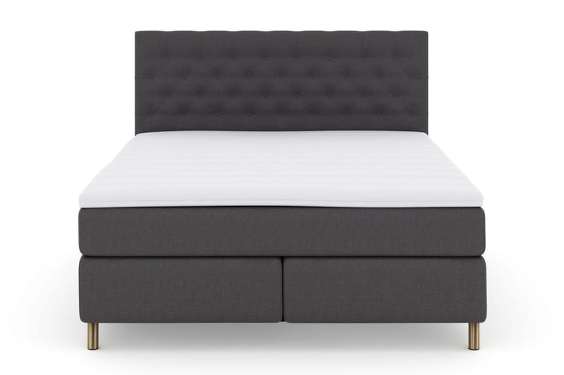 Komplett Sengepakke Choice No 3 180x200 Medium - Mørkegrå|Kobberben - Møbler - Senger - Kontinentalsenger