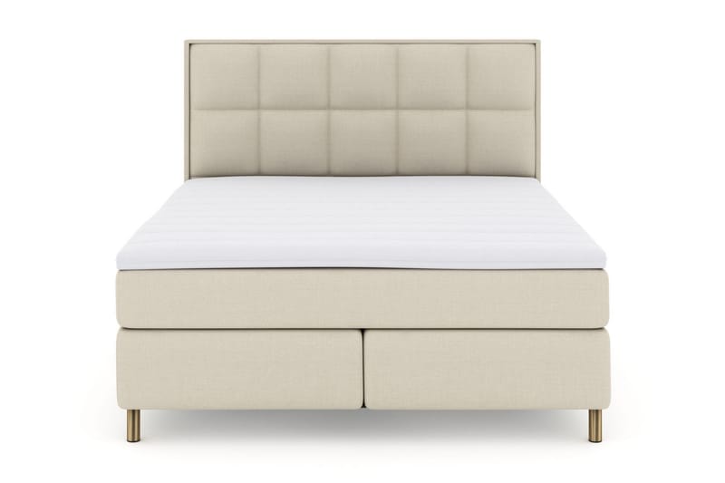 Komplett Sengepakke Choice No 3 210x210 Fast - Beige|Kobberben - Møbler - Senger - Kontinentalsenger