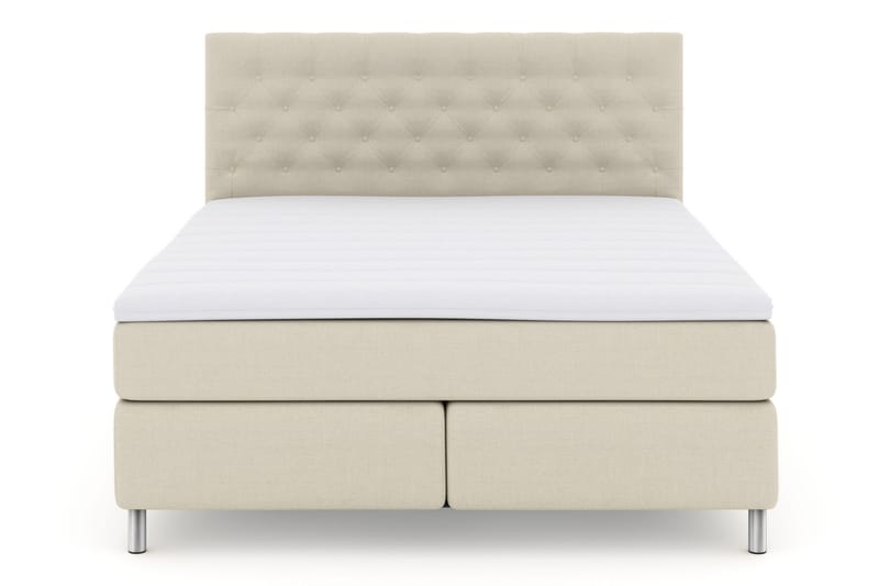 Komplett Sengepakke Choice No 3 210x210 Fast - Beige|Metallben - Kontinentalsenger - Dobbeltsenger - Komplett sengepakke