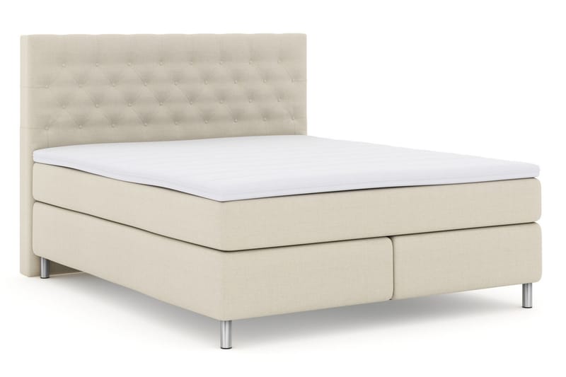 Komplett Sengepakke Choice No 3 210x210 Fast - Beige|Metallben - Kontinentalsenger - Dobbeltsenger - Komplett sengepakke