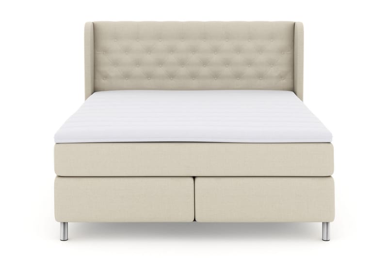 Komplett Sengepakke Choice No 3 210x210 Fast - Beige|Metallben - Møbler - Senger - Kontinentalsenger