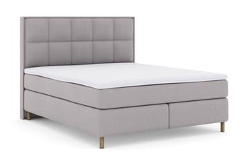 Komplett Sengepakke Choice No 3 210x210 Fast - Lysegrå|Kobberben - Møbler - Senger - Kontinentalsenger